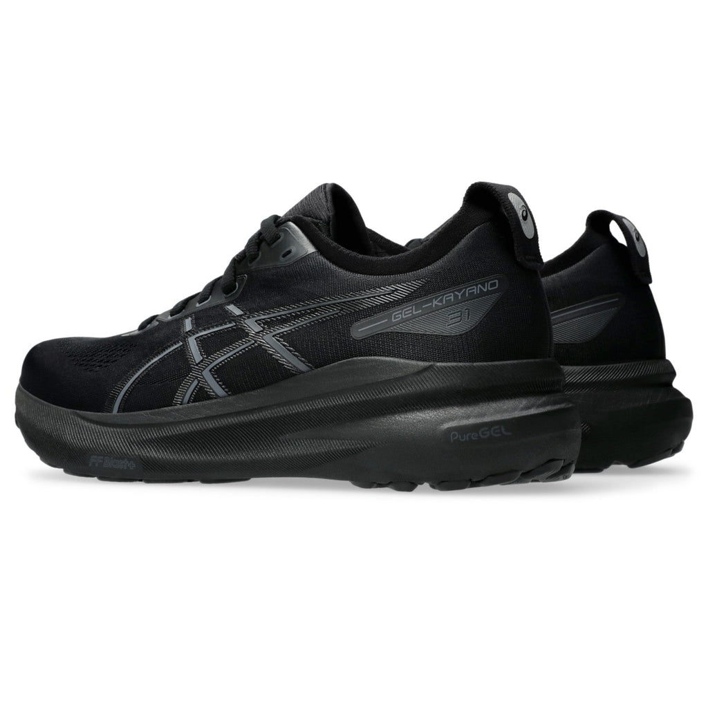 ASICS GEL-Kayano 31 Noir / Black-Black — vue avant intérieure (1011B867-001)