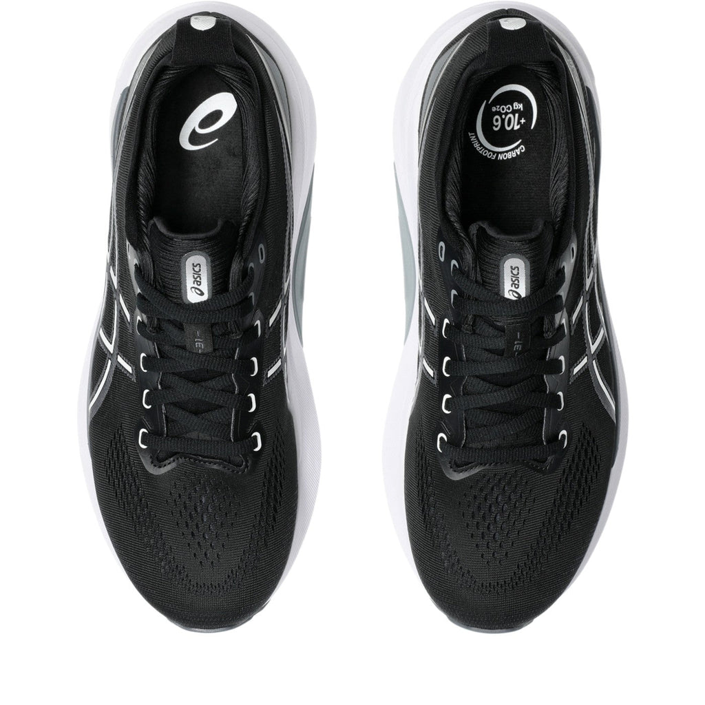 ASICS GEL-Kayano 31 Noir-Blanc / Black-White — vue dessus (1011B867-002)