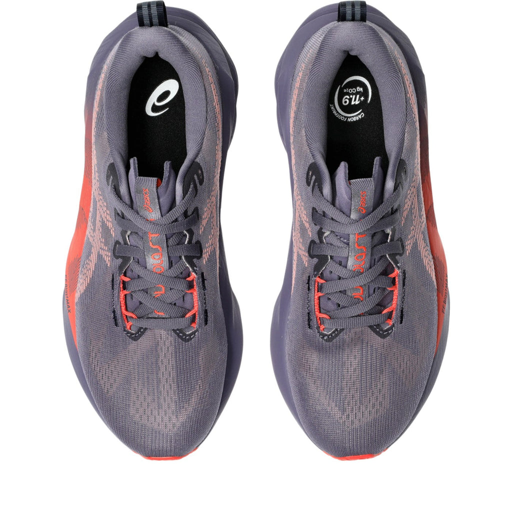 ASICS Novablast 5 Femme Violet-Corail / Greyish Purple-Coral Reef — vue dessus (1012B765-500)