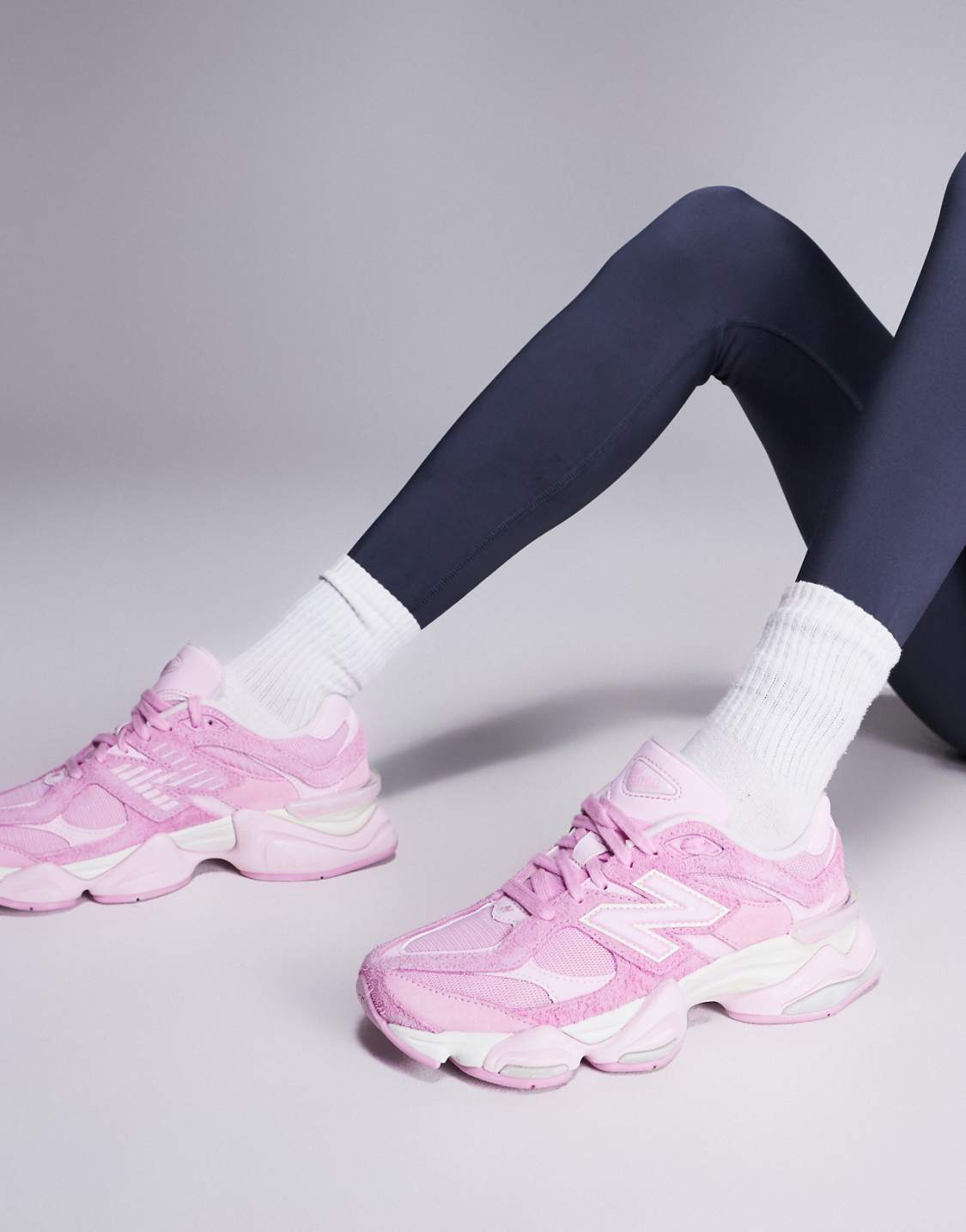 New Balance U9060APP Rose / Blanc – vue 2